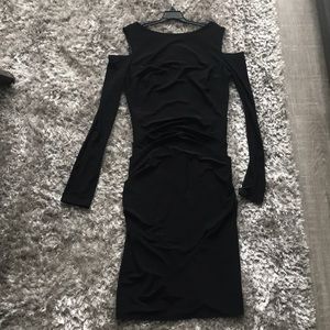 Laundry Black cold shoulder long sleeve dress. 2